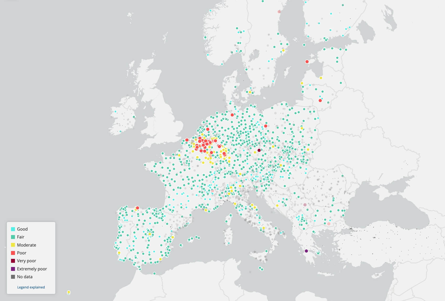 European Air Quality Index 2023