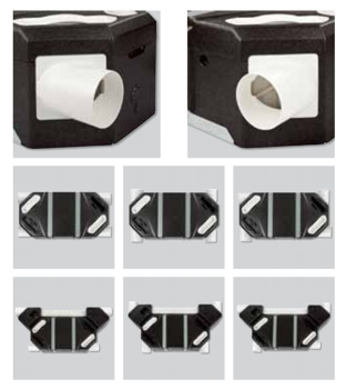 <strong>Turnbuckle latches</strong> for secure and air tight casing.