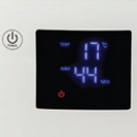Pantalla LCD con indicador de %H.R. y temperatura ambiente.