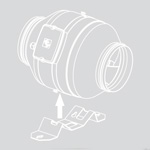 <strong>Mounting bracket</strong><br>Strong mounting bracket supplied with the fan.