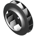 Rodete de álabes curvados hacia atrás