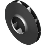 Rodete de álabes curvados hacia atrás